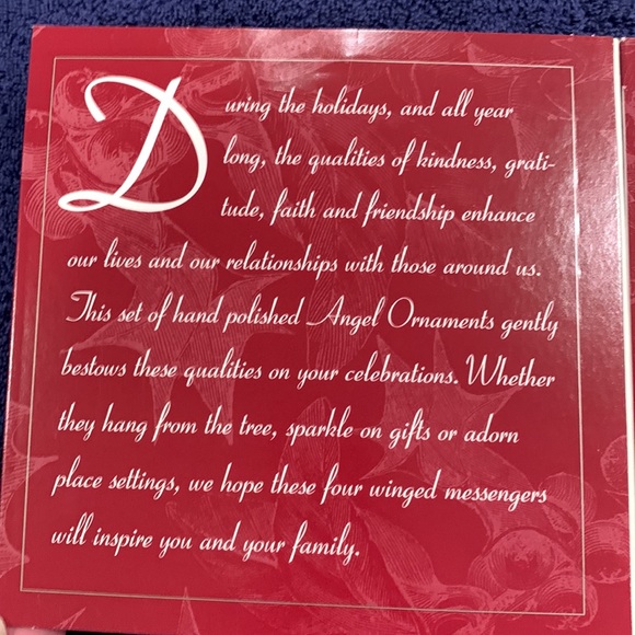 Longaberger set of 4 pewter Angel ornaments - Picture 3 of 5